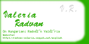 valeria radvan business card